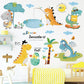 Cartoon-Dinosaurier-Wandaufkleber für Kinderzimmer, Babyzimmer, Wanddekoration, Ceative Vinyl-Raumaufkleber, umweltfreundlicher Heimdekorationsaufkleber