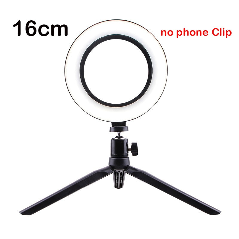 26cm Live-Streaming LED-Tisch, Stativ Ringlampe für Youtube Video, Make-up Tisch, Live Foto-Studio