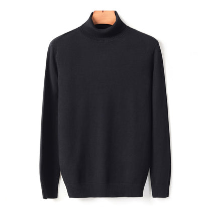 Herbst-Winter-Männer Warmer Rollkragenpullover, hochwertige Mode, lässig, bequem, dicker Pullover, männliche Marke