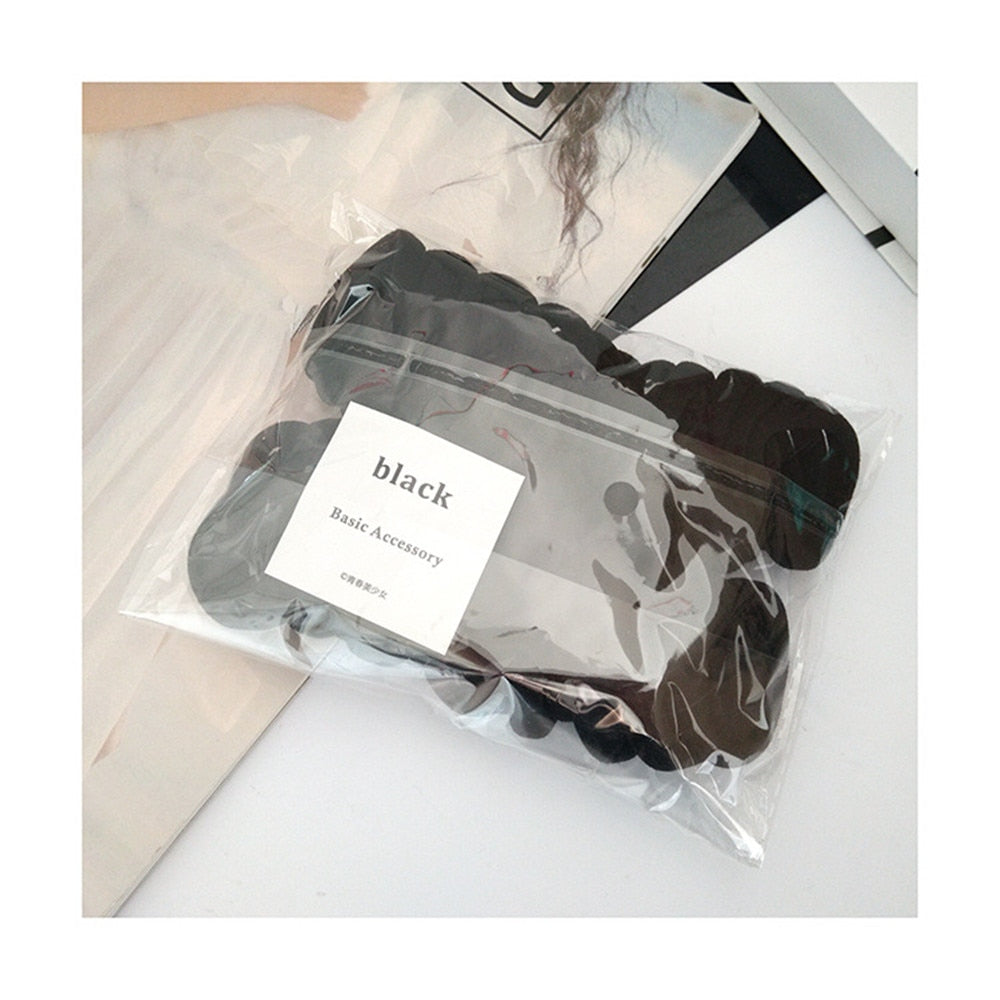 50Pcs/Set Frauen Mädchen 4cm / 2cm Bunte Nylon Elastische Haarbänder, Pferdeschwanz Halter, Gummibänder