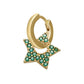 1 stück CZ kristall kleine creolen Exquisite Gold Farbe Stern-Herz, nette Damen Ohrringe für Geschenke