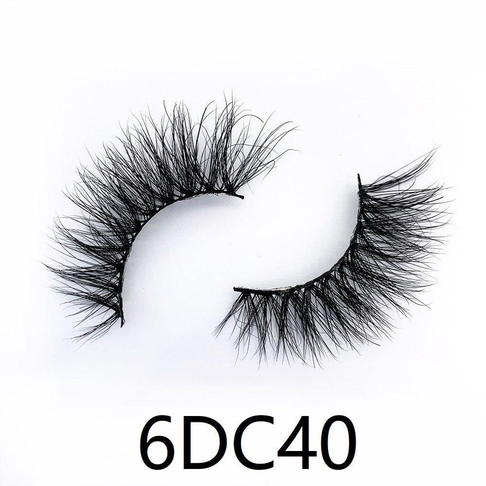 20 mm 3D echte Nerzwimpern, 6DC-Serie Wimpern, 18 mm bis 22 mm Länge