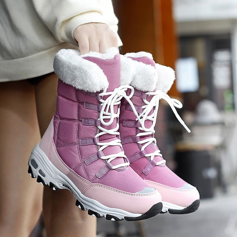 Marke Winter Frauen Schneestiefel Hohe Qualität und Wasserdicht