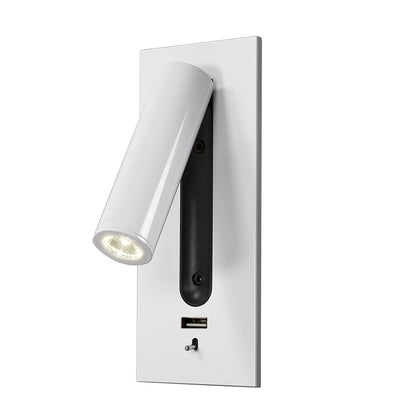 Moderne Bettlampe Innenwandlampe mit USB-Aufladung, Dekoration für Schlafzimmer, Lesebeleuchtung Hotelkopfteil 3W LED-Wandleuchte
