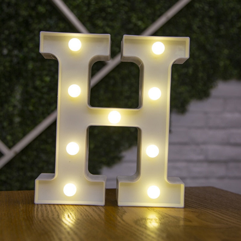 Alphabet Buchstaben LED-Leuchten, Leuchtzahl Lampe, Dekor Batterie, Nachtlicht für Zuhause Hochzeit Geburtstag Weihnachtsfeier Dekoration