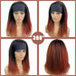 African Straight Headband Wigs Natural Black Medium Length Hairstyle Women's Wig Afro Kinky Free Part Daily Wear Ladies Hair