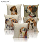 Hundekissenbezüge, Tierkissenbezüge Süßer Beagle Wasserfarbe 45 * 45, 40 * 40