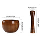 Gestampfter Knoblauchglas-Mörser, alte Mode-Holzmühle, rund, glatt, handpoliert, Stößel-Set zum Mahlen von Kräutern, Gewürzen, Körnern, Pfeffer