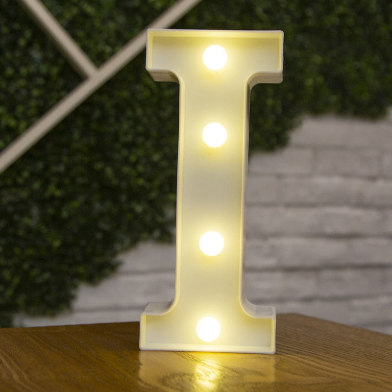 Alphabet Buchstaben LED-Leuchten, Leuchtzahl Lampe, Dekor Batterie, Nachtlicht für Zuhause Hochzeit Geburtstag Weihnachtsfeier Dekoration