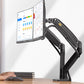 New NB F195A Aluminium 22-32 Zoll Dual-LCD-LED-Monitorhalterung, Gasfederarm Full-Motion-Monitorhalter Stützlast jeweils 3-12 kg
