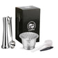 Wiederverwendbare und nachfüllbarenesspresso, Kaffeekapseln  für Nespresso-Maschine mit Tamper Edelstahlkapsel