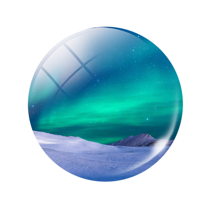 Aurora Luminous Kühlschrank-Aufkleber, magnetisch, im Dunkeln leuchten, neue 30 mm Glascabochon-Kühlschrankmagnete, niedliche Heimdekoration