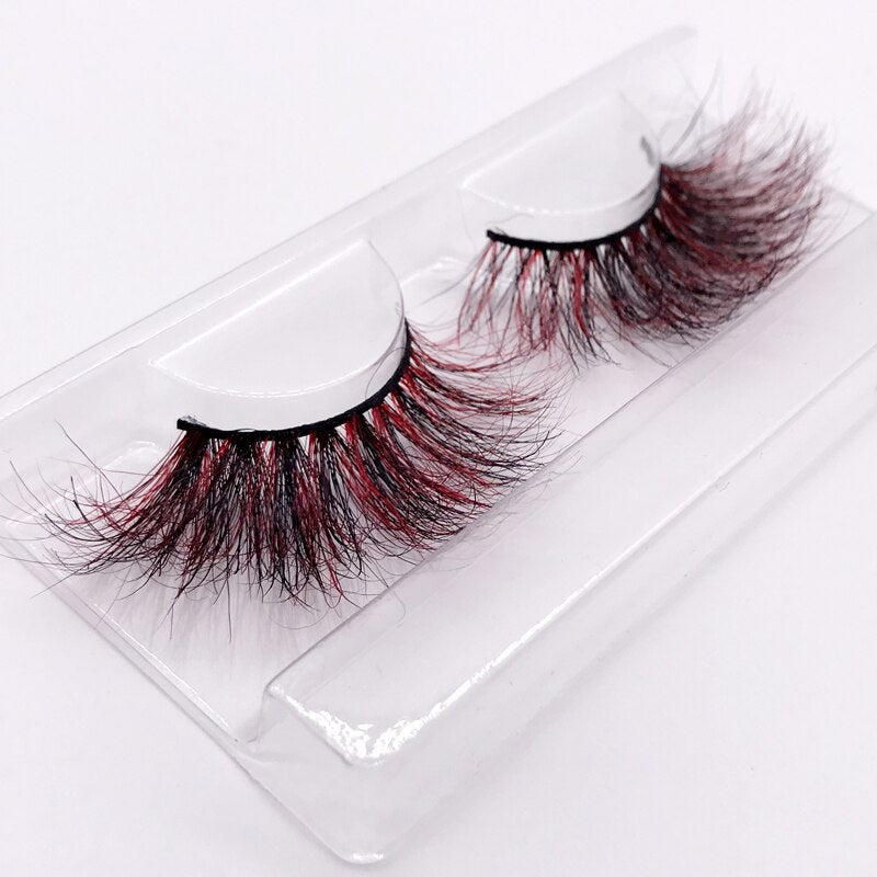 25mm 3D handgefertigte braune Nerzwimpern, natürliche individuelle falsche Wimpern