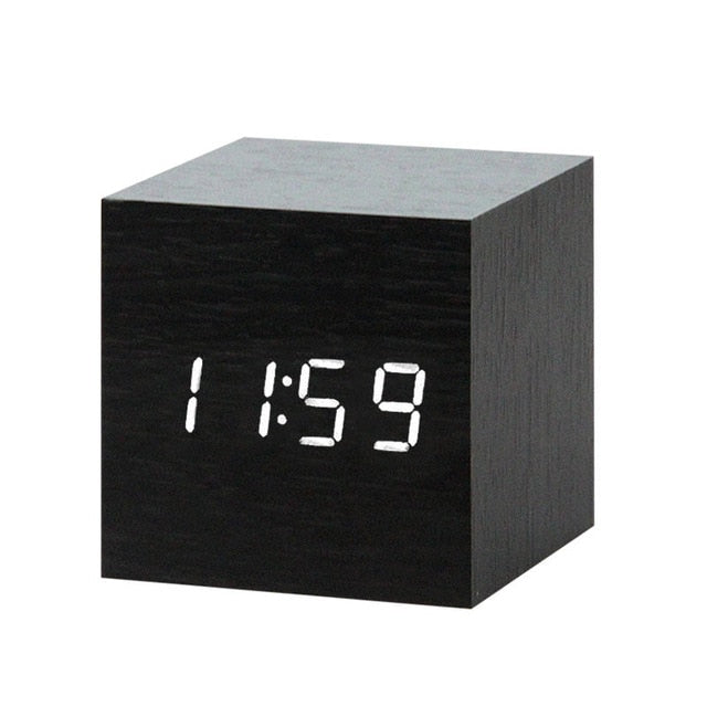 Dual Display Smart Digital LED, Wecker Temperatur Sprachsteuerung, Multifunktions-elektronischer Kalender