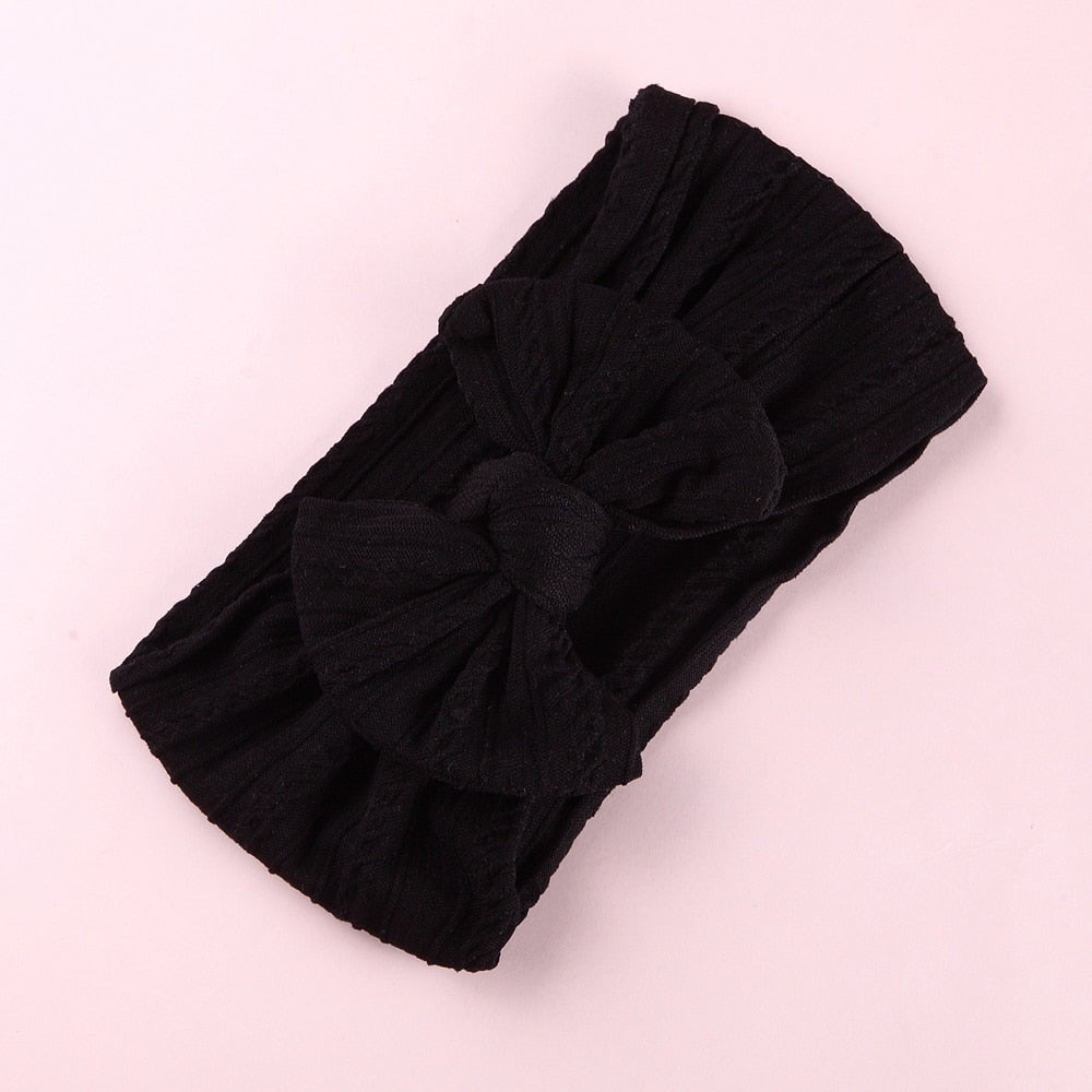 1Pcs Neugeborenes Baby Stirnband für Mädchen, elastisch Baby Schleifen, weiches Nylon Kinder Kopfbedeckung, Haarschmuck 32 Farben