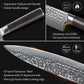XINZUO 5PCS Kitchen Knives Set Japanese Damascus Stainless Steel New designed Knife Cleaver Nakiri Knife with Pakkawood Handle
