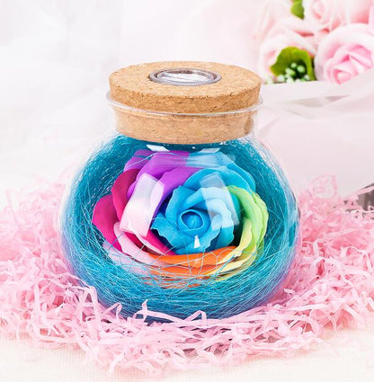 LED romantische Rose Blume mit Fernbedienung, Dimmer Lampe, kreative Nachtlicht Blume