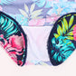 Navy Floral Mädchen Bademode für Kinder, Langarm Einteiler Strand Badeanzug