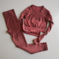 2-teiliges Set Langarm-Sport-Set für Damen