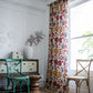 Böhmische Blume Leinenvorhänge mit Spitze für Wohnzimmer, Schlafzimmer, Küchenfenstervorhang