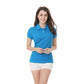 Mehrfarbiges Kurzarm Damen-POLO-Hemd, Sommeroberteile,  elastischer Hemdkragen, 100 % Baumwolle