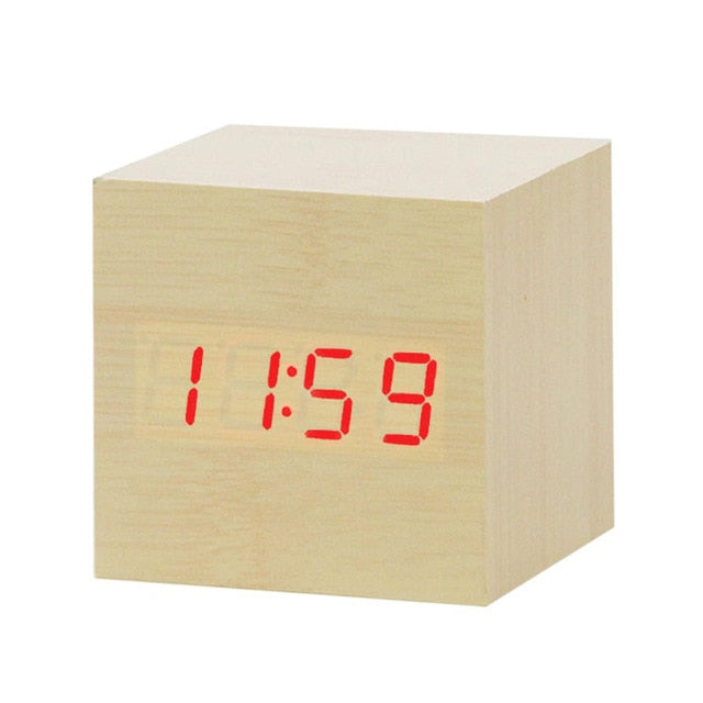 Dual Display Smart Digital LED, Wecker Temperatur Sprachsteuerung, Multifunktions-elektronischer Kalender