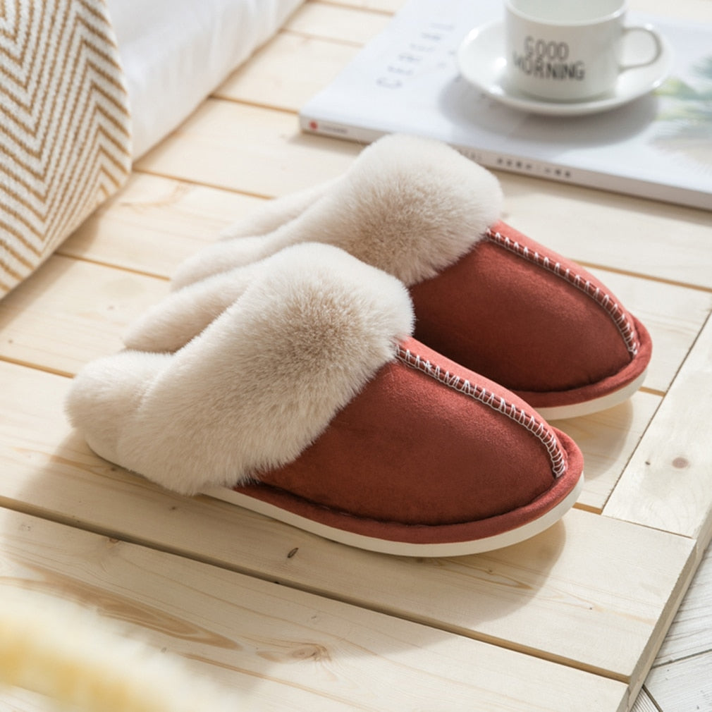 Damen Pantoffel Hausschuhe Warm plush
