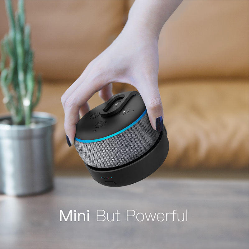 Powerbank für Amazon Alexa Echo Dot 3rd Generation, Alexa Lautsprecherhalterung Ladegerät für Echo Dot 3 mit 8 Stunden Spielzeit