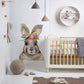 30*40cm Wandaufkleber Home Decor Wohnzimmer Zwei niedliche Kaninchen Abnehmbare Home Wohnzimmer Dekoration Wandbild Hase Aufkleber