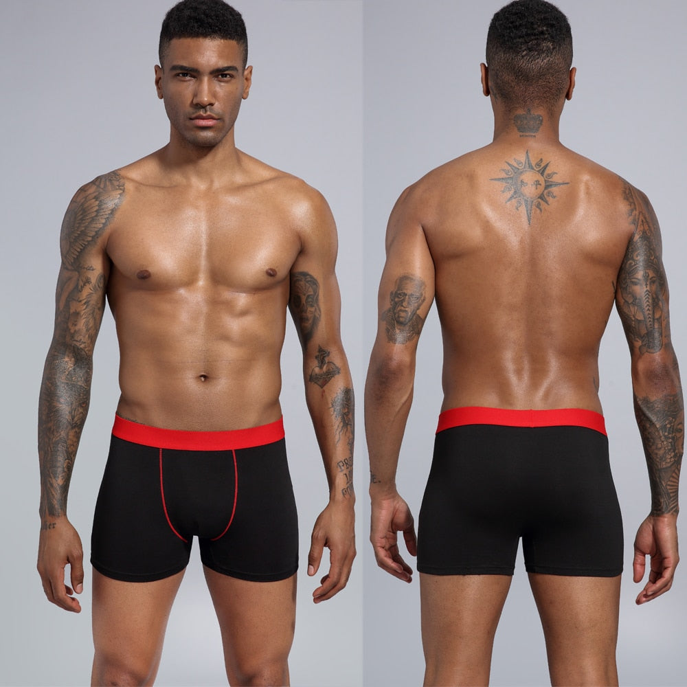 5pcs Boxershorts Herren, European Baumwolle Plus-Größe