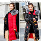 Damen Winterjacke Neuankömmling mit Fellkapuze, Langer Mantel Baumwolle Gefütterter Warmer Parka