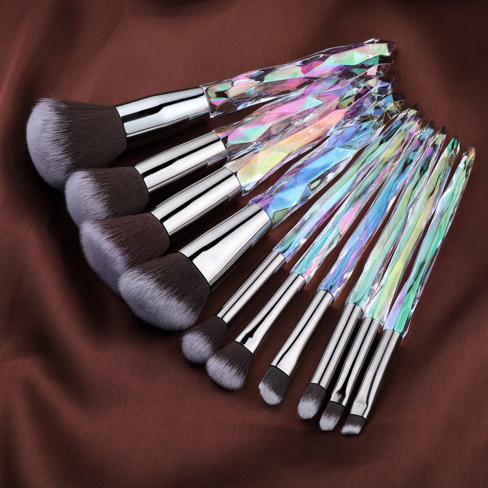 Diamant-Make-up-Pinsel-Set Kosmetik-Rouge-Pinsel, Puder-Grundierungs-Pinsel