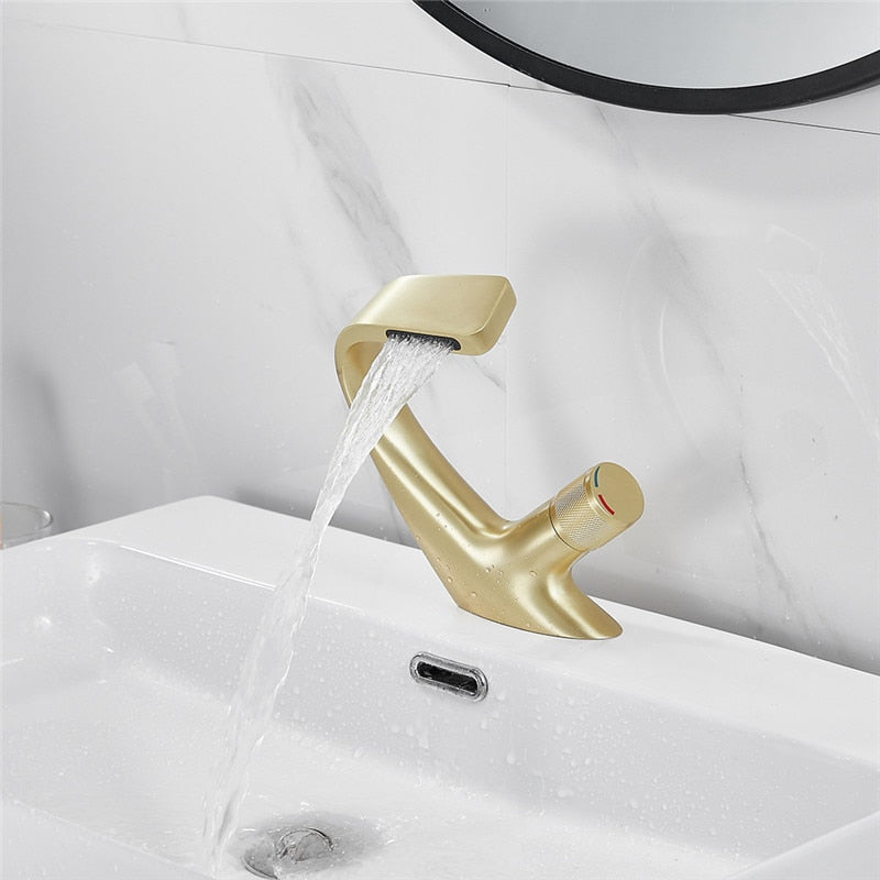 Messing Chrom Waschbecken Wasserhahn für Badezimmer, Einzigen Griff Einloch Kran