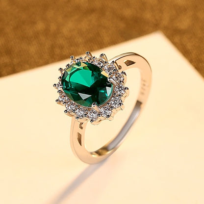 925 Sterling Silber Smaragd Saphir für Frauen, Verlobungsring, feiner Schmuck