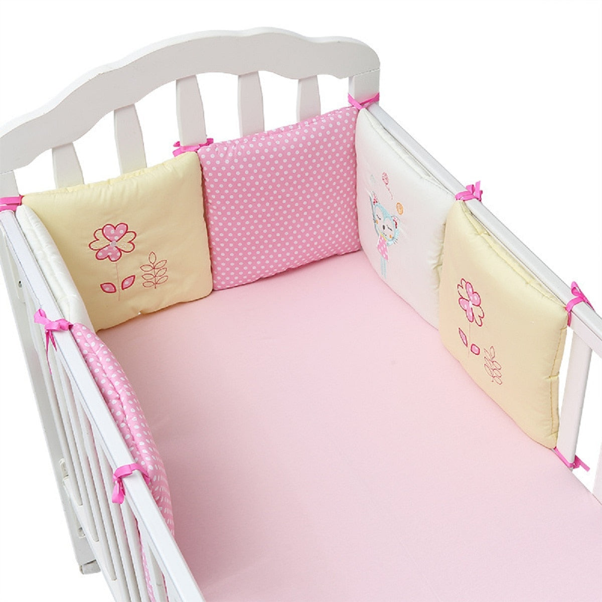 6 Stück/Set Kinderbett Nestchen Baby Kopfschutz in der Krippe, Babybett Schutz