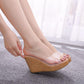 Crystal Queen Frauen Nude Casual Sandalen, Transparente High Heels Party Daily Pumps Schuhe