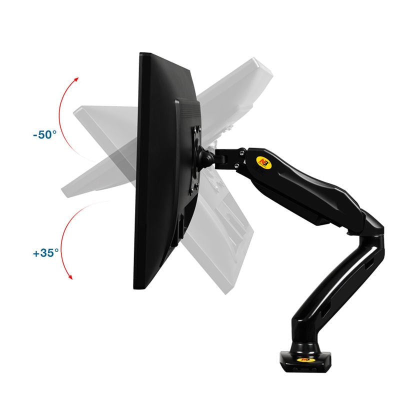Full Motion Desktop-Halterung, LCD-TV-Gasfederarm, TV-Monitorhalterung Geeignet für 17-27-Zoll-Monitore