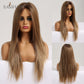 EASIHAIR Gerade Blonde Spitze Front Synthetische Perücken mit Baby Haar, Lange Frauen Spitze Perücken   Hitzebeständig