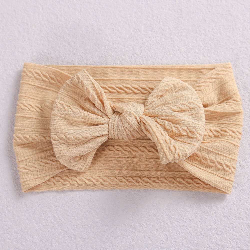 1Pcs Neugeborenes Baby Stirnband für Mädchen, elastisch Baby Schleifen, weiches Nylon Kinder Kopfbedeckung, Haarschmuck 32 Farben