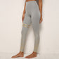 Schwarze Yogahose, schnell trocknende Leggings für Damen
