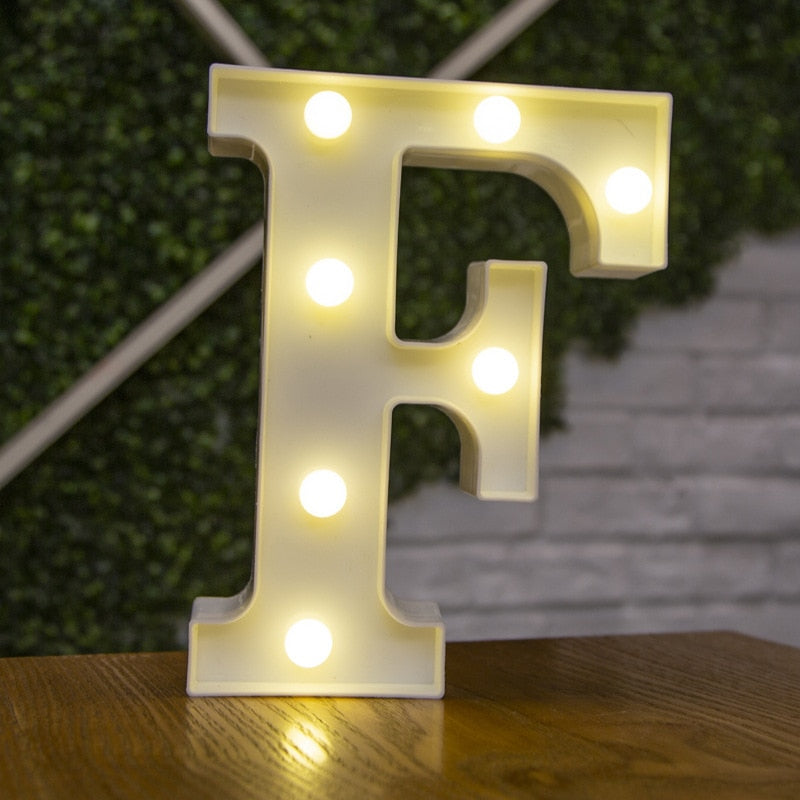 Alphabet Buchstaben LED-Leuchten, Leuchtzahl Lampe, Dekor Batterie, Nachtlicht für Zuhause Hochzeit Geburtstag Weihnachtsfeier Dekoration