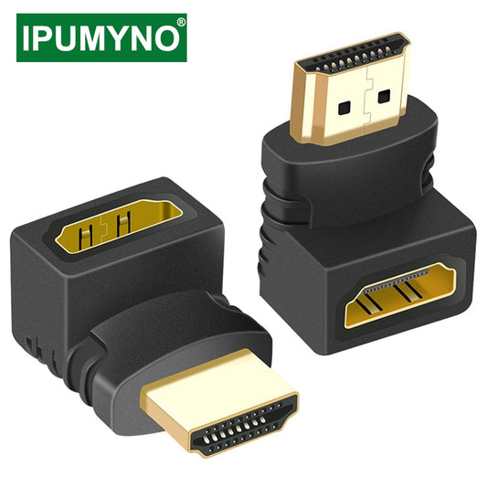 HDMI-kompatibler Adapter 90, 270 Grad rechts Stecker zu Buchse Konverter Extender für PS4 HDTV Projetor Laptop Monitor 1.4 Konverter