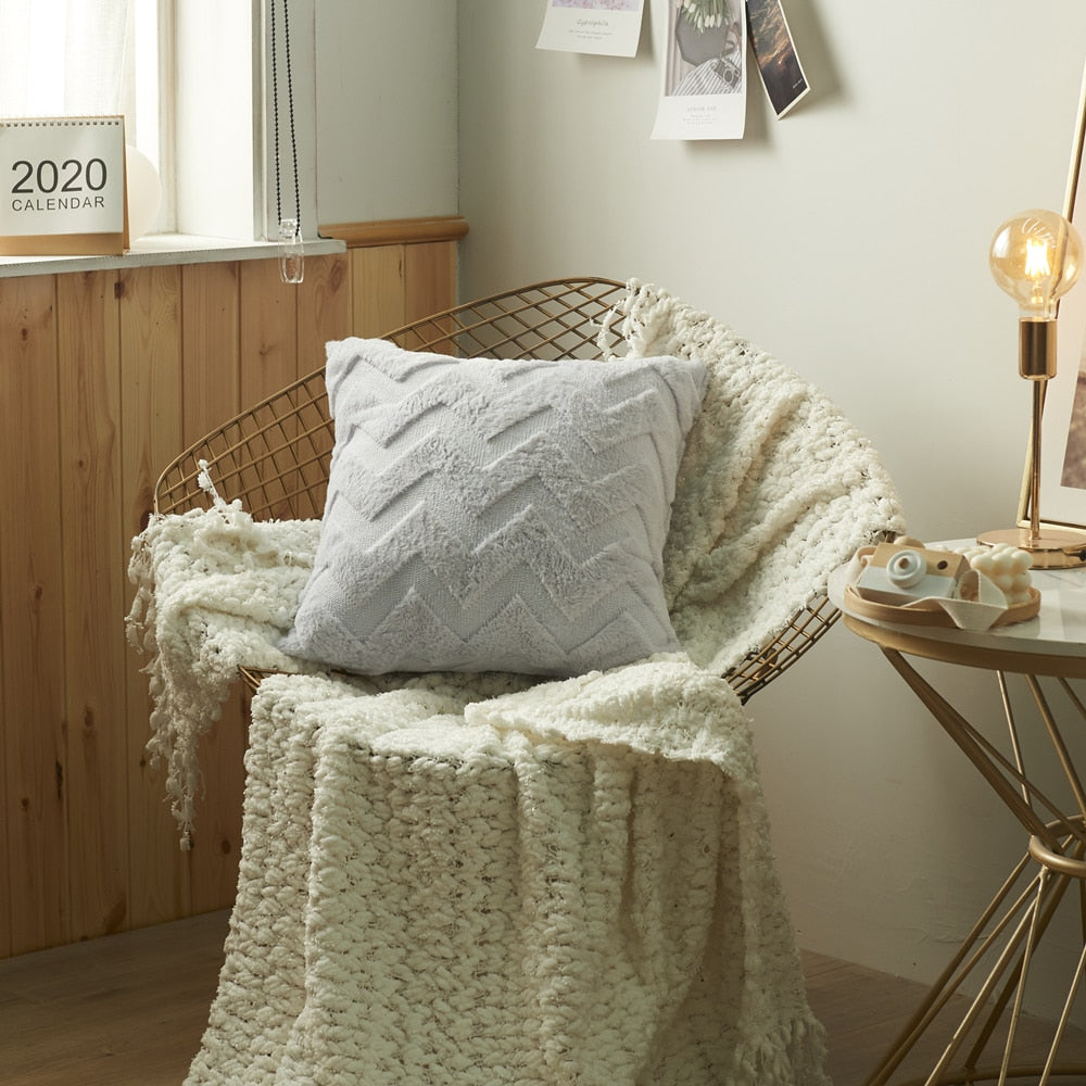 3D flauschiger Plüsch-Kissenbezug, superweicher Kissenbezug, dekorativer Überwurf, Heim-Wohnzimmer-Dekoration