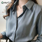 Frauen Pullover Blusen 2023,  Langarm Lose Bluse