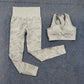 3 Teile / satz Damen Camouflage Yoga Set, Yoga-Leggings für Frauen, gestreifte Kompressionshose