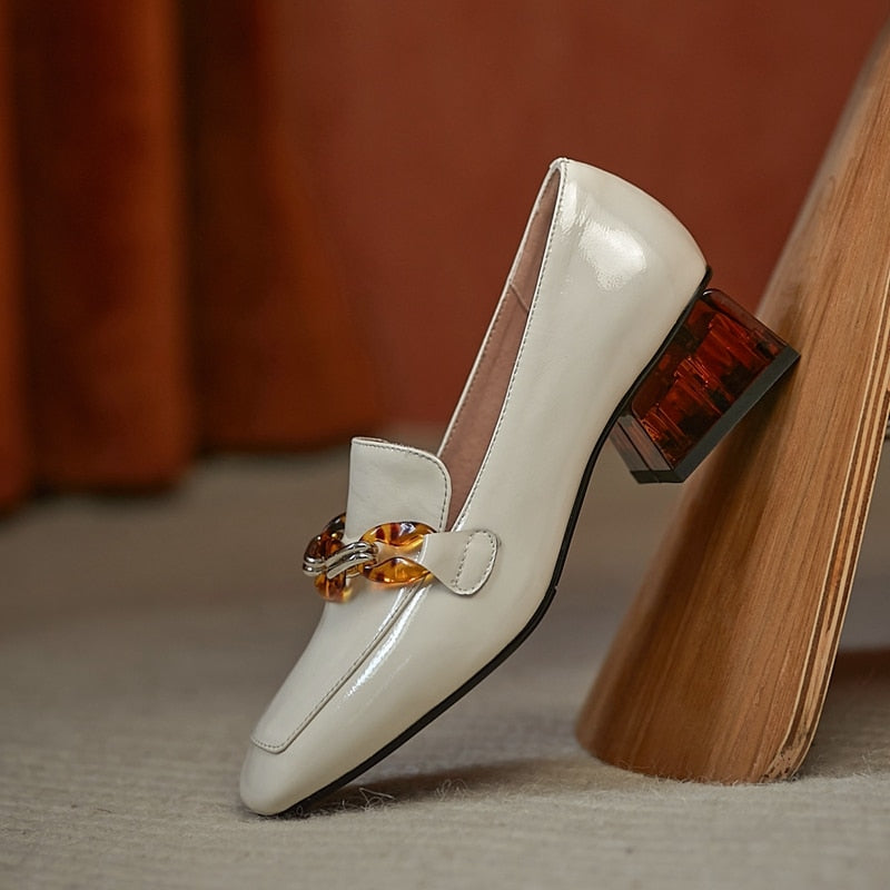 Concise Frauen High Heels Schuhe Echtes Leder Runde Zehe Schuhe für Frauen, Echtes Leder 2022