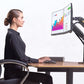 New NB F195A Aluminium 22-32 Zoll Dual-LCD-LED-Monitorhalterung, Gasfederarm Full-Motion-Monitorhalter Stützlast jeweils 3-12 kg