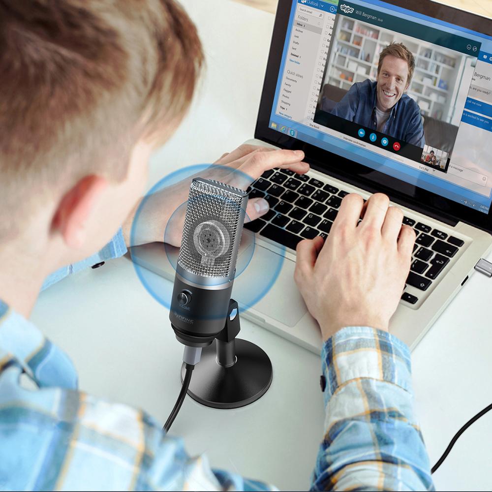 FIFINE USB-Mikrofon für Laptop und Computer für die Aufnahme Streaming Voice, Podcasting für Audio & amp; Video K670