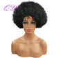 Hair Big Afro Kinky Curly Stirnband Perücken für Frauen Synthetisches Haar Perücken Turban Wrap Hair Style
