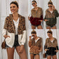 2022 Neue Leopard Patchwork für Frauen, Teddy Mantel aus  Kunstpelz